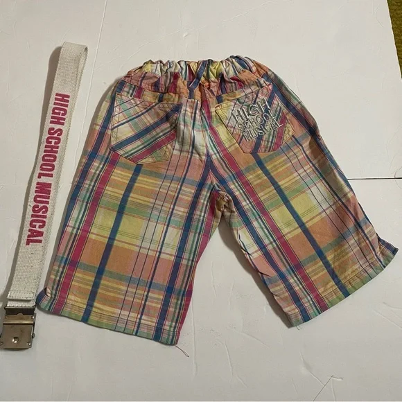 Disney High School Musical Girls Multicolor Striped Shorts with Belt Size 10 - Picture 7 of 11